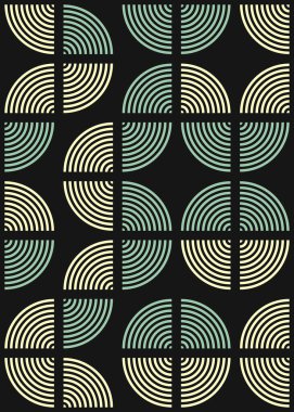 Soyut Geometrik Desen üretken hesaplama sanatı çizimi