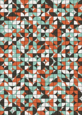 Soyut Geometrik Desen, üretken hesaplama sanatı çizimi