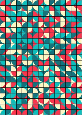 Soyut Geometrik Desen, üretken hesaplama sanatı çizimi