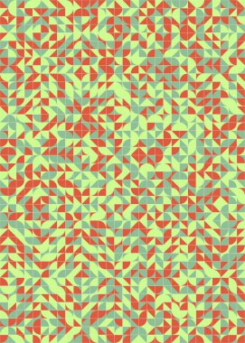 Soyut Geometrik Desen üretken hesaplama sanatı çizimi 