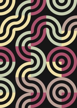 Soyut geometrik dikişsiz desen, üretken vektör çizimi