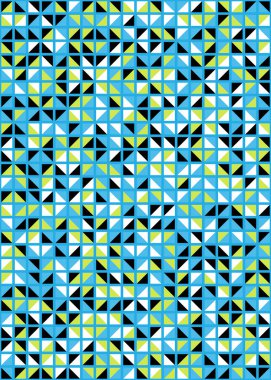 Üretken hesaplama sanatıyla soyut geometrik desen