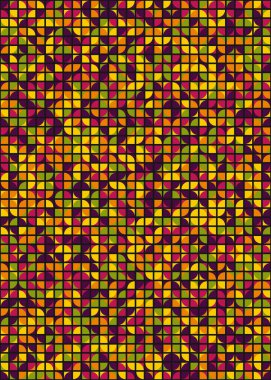 Soyut Geometrik Desen üretken hesaplama sanatı çizimi