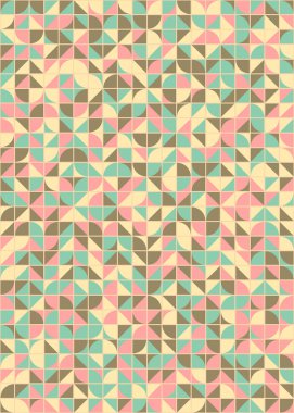 Soyut Geometrik Desen, üretken hesaplama sanatı çizimi