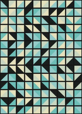 Üretken hesaplama sanatıyla soyut geometrik desen