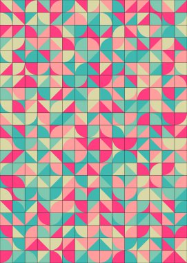 Soyut Geometrik Desen üretken hesaplama sanatı çizimi 