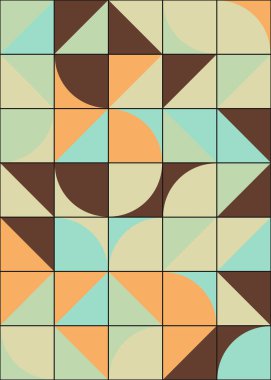 Soyut geometrik dikişsiz desen, üretken vektör çizimi