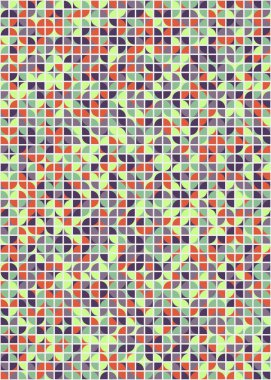 Soyut Geometrik Desen üretken hesaplama sanatı çizimi