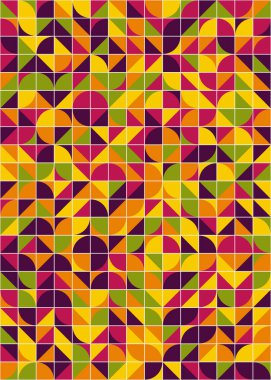 Soyut Geometrik Desen üretken hesaplama sanatı çizimi