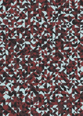 Soyut Geometrik Desen üretken hesaplama sanatı çizimi 