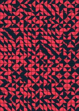 Soyut Geometrik Desen üretken hesaplama sanatı çizimi 