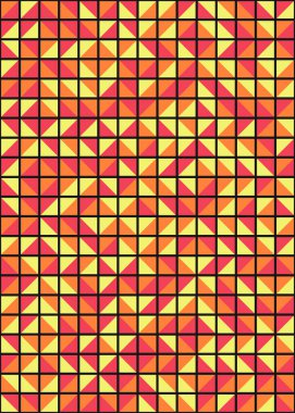 Soyut Geometrik Desen, üretken hesaplama sanatı çizimi