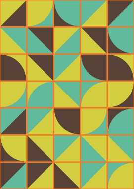 Soyut geometrik dikişsiz desen, üretken vektör çizimi