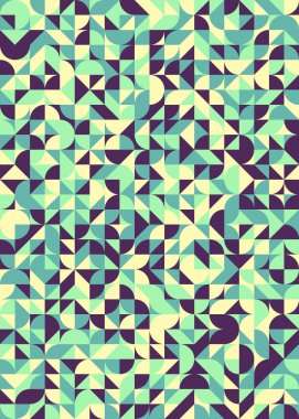 Soyut Geometrik Desen, üretken hesaplama sanatı çizimi