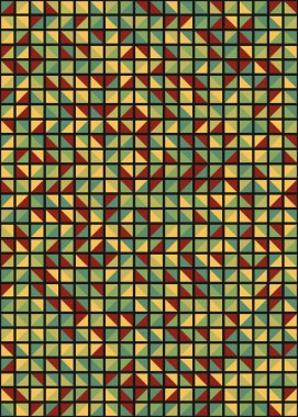 Soyut Geometrik Desen üretken hesaplama sanatı çizimi 