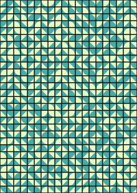 Üretken hesaplama sanatıyla soyut geometrik desen
