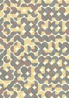 Üretken hesaplama sanatıyla soyut geometrik desen