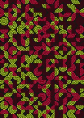 Soyut Geometrik Desen, üretken hesaplama sanatı çizimi