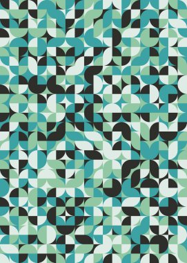 Soyut Geometrik Desen üretken hesaplama sanatı çizimi 