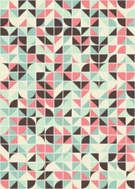 Soyut Geometrik Desen üretken hesaplama sanatı çizimi 