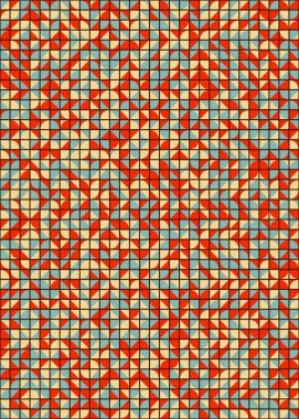 Soyut Geometrik Desen üretken hesaplama sanatı çizimi 