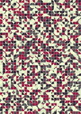 Soyut Geometrik Desen üretken hesaplama sanatı çizimi