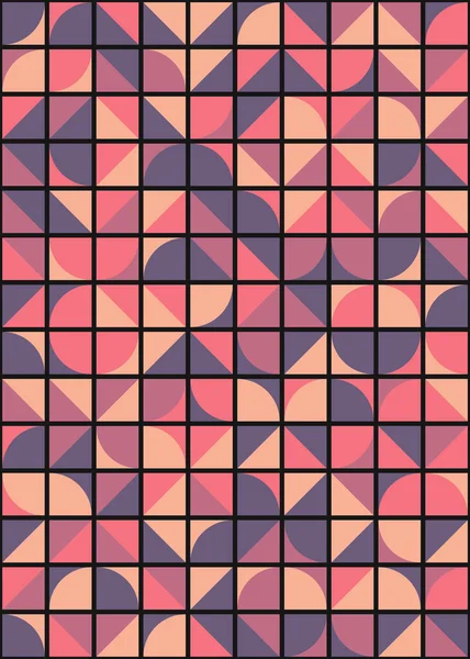 Pola Geometris Abstrak Dengan Seni Komputasi Generatif - Stok Vektor