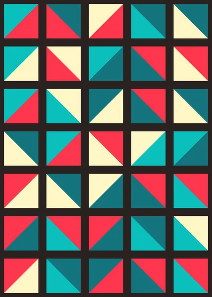 Abstraktes Geometrisches Nahtloses Muster Generative Vektorillustration — Stockvektor
