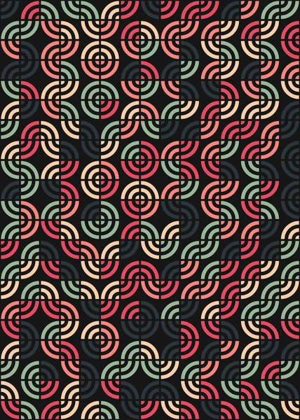 Abstract Geometrisch Patroon Met Generatieve Computationele Kunst — Stockvector