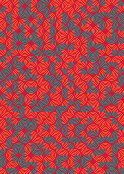 Patrón Geométrico Abstracto Sin Costura Ilustración Vectorial Generativa — Vector de stock