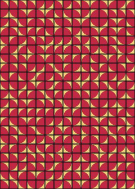 Soyut Geometrik Desen, üretken hesaplama sanatı çizimi