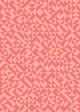 Soyut renk geometrik mozaik desen üretici hesaplama sanatı illüstrasyonu, fayans renk parçalarının taklit edilmesi