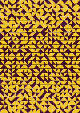 Soyut Geometrik Desen, üretken hesaplama sanatı çizimi