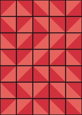 Soyut renk geometrik mozaik desen üretici hesaplama sanatı illüstrasyonu, fayans renk parçalarının taklit edilmesi