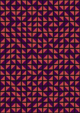 Soyut Geometrik Desen, üretken hesaplama sanatı çizimi