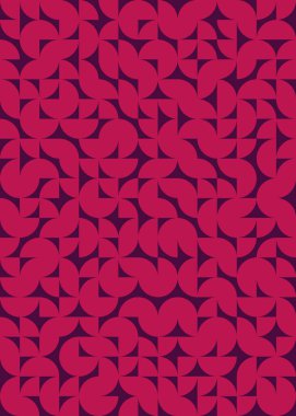 Soyut renk geometrik mozaik desen üretici hesaplama sanatı illüstrasyonu, fayans renk parçalarının taklit edilmesi