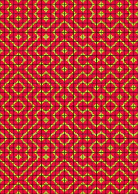Soyut Geometrik Desen üretken hesaplama sanatı çizimi