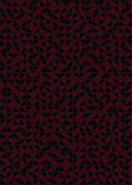 Soyut renk geometrik mozaik desen üretici hesaplama sanatı illüstrasyonu, fayans renk parçalarının taklit edilmesi