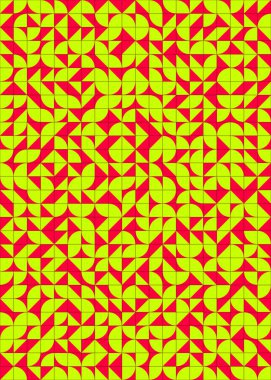 Soyut Geometrik Desen üretken hesaplama sanatı çizimi