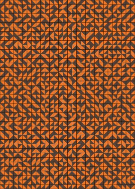 Soyut renk geometrik mozaik desen üretici hesaplama sanatı illüstrasyonu, fayans renk parçalarının taklit edilmesi