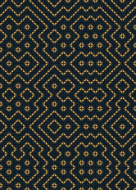 Soyut renk geometrik mozaik desen üretici hesaplama sanatı illüstrasyonu, fayans renk parçalarının taklit edilmesi