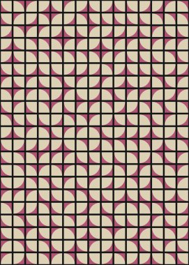 Soyut Geometrik Desen, üretken hesaplama sanatı çizimi