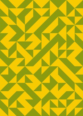 Soyut Geometrik Desen, üretken hesaplama sanatı çizimi