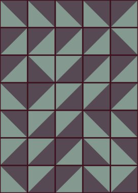 Soyut renk geometrik mozaik desen üretici hesaplama sanatı illüstrasyonu, fayans renk parçalarının taklit edilmesi