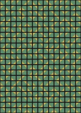 Soyut Geometrik Desen, üretken hesaplama sanatı çizimi