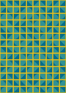 Soyut Geometrik Desen, üretken hesaplama sanatı çizimi