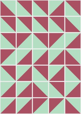 Soyut renk geometrik mozaik desen üretici hesaplama sanatı illüstrasyonu, fayans renk parçalarının taklit edilmesi