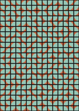 Soyut Geometrik Desen, üretken hesaplama sanatı çizimi