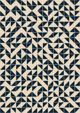 Soyut Geometrik Desen, üretken hesaplama sanatı çizimi