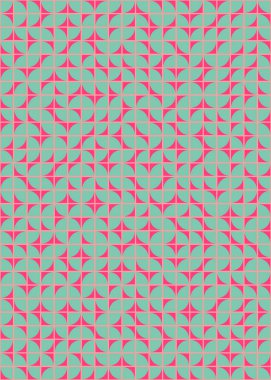 Soyut Geometrik Desen, üretken hesaplama sanatı çizimi